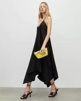 AllSaints Lil Panelled Asymmetric Maxi Dress