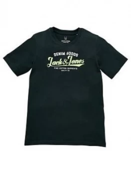 Jack & Jones Junior Boys Denim Goods Short Sleeve T-Shirt - Darkest Spruce, Size 14 Years