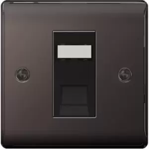 BG Nexus Metal Black Nickel 1 Gang Ethernet Socket - NBNRJ451