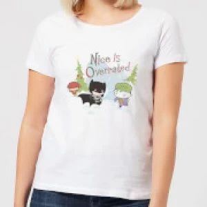 DC Nice Is Overrated Womens Christmas T-Shirt - White - XL