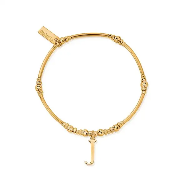 ChloBo Gold Iconic Initial Bracelet - Letter J