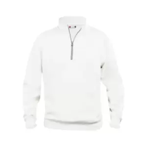 Clique Unisex Adult Basic Half Zip Sweatshirt (S) (White)