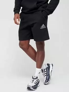 adidas Fleece Colourblock Shorts - Black, Size L, Men