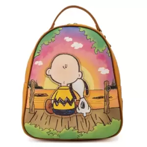 Loungefly Peanuts Charlie and Snoopy Sunset Mini Backpack