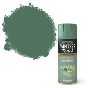 Rust-Oleum Painter's touch Sage green Gloss Multi-surface Decorative spray Paint 400ml