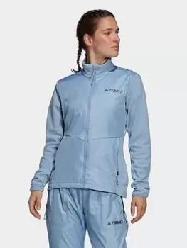 adidas Multi Primegreen Windfleece Jacket, Blue, Size S, Women
