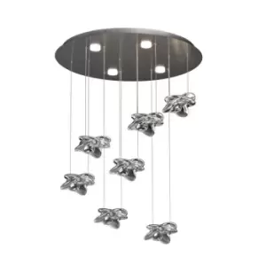 Nido Ceiling Cluster Pendant 75cm Round 7 + 4 Lights 42W + 20W LED 3000K, 5080lm, Chrome