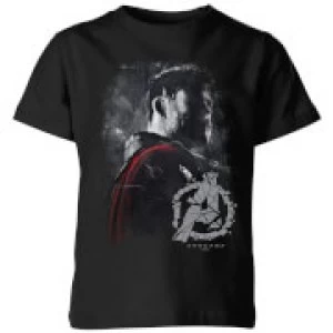 Avengers Endgame Thor Brushed Kids T-Shirt - Black - 7-8 Years