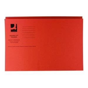 Q-Connect Square Cut Folder Mediumweight 250gsm Foolscap Orange Pack