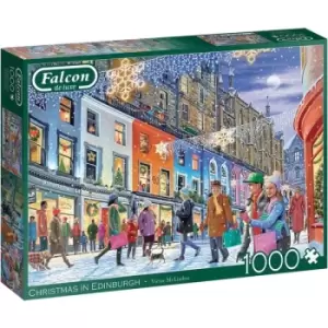 Jumbo Falcon de luxe Christmas in Edinburgh 1000 Piece Jigsaw Puzzle