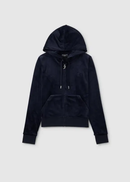 Juicy Couture Womens Robertson Classic Zip Up Hoodie In Night Sky