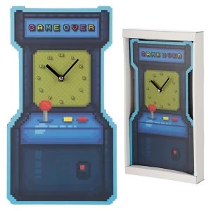 Retro Arcade Game Shaped Wall Clock