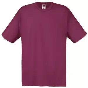 Fruit Of The Loom Mens Screen Stars Original Full Cut Short Sleeve T-Shirt (M) (Burgundy)