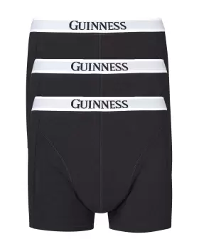 Cotton Traders Mens Guinness 3 Pack Trunks in Black