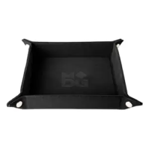 Fold Up Velvet Dice Tray: Black for Puzzles and Board Games