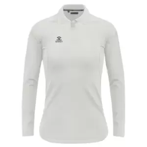 Shrey Performance Playing Shirt L/S Womens Senior - White