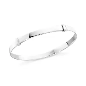 JG Signature Childrens Silver Plain Expanding Bangle