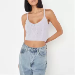 Missguided Cable Cami Top Co Ord - Purple