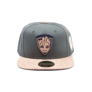 Marvel Comics - Groot Unisex Snapback Style Cap - Dark Grey/Cork