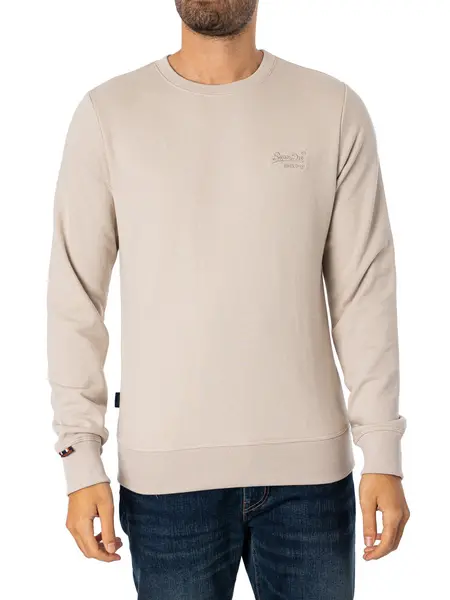 Superdry Essential Logo Sweatshirt Light Stone Beige M