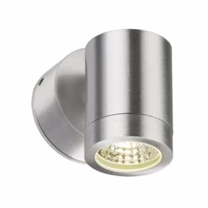 KnightsBridge 3W IP65 GU10 LED Brushed Aluminum Wall Light