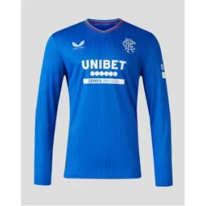 Castore Rangers Home Long Sleeve Shirt 2023 2024 Adults - Blue