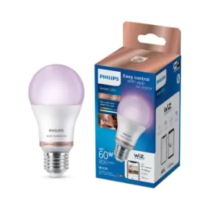 Philips Wiz E27 60W LED Cool White, RGB & Warm White A60 Smart Light Bulb