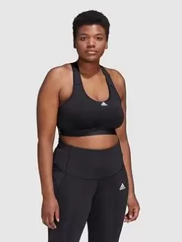 adidas Train Bra - Medium Support - Plus Size - Black, Size 4X, Women