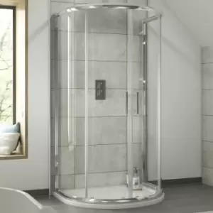 Nuie - Pacific D-Shaped Shower Enclosure 1050mm x 900mm - 6mm Glass