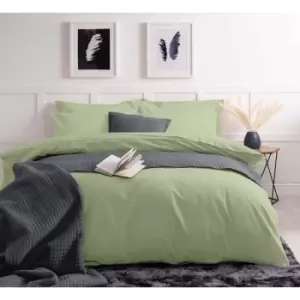 Easy Care Minimum Iron Duvet Cover King Olive