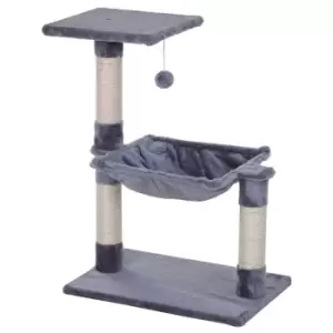 PawHut Cat Tree with Hammock Bed - Grey