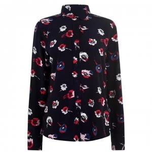 Gant Poppy Print Shirt - 433 Evening Blu