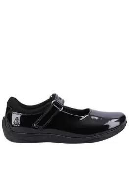 Hush Puppies Marcie Patent Junior School Shoe - Black, Size 11 Younger