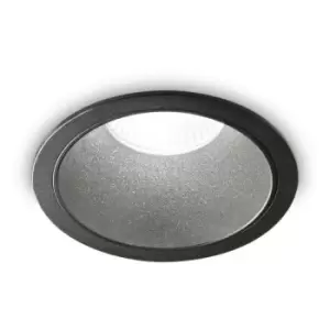 Ideal Lux Game Round Recessed Downlight Black 2700K