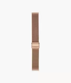 Fossil Women 18mm Rose-Gold-Tone Steel Mesh Bracelet