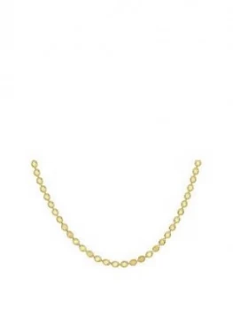 The Love Silver Collection Gold Plated Sterling Silver Disc Chain Necklace