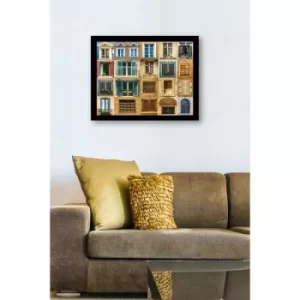 SC0809 Multicolor Decorative Framed MDF Painting