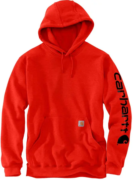 Carhartt Midweight Sleeve Logo Hoodie, red-beige, Size XS