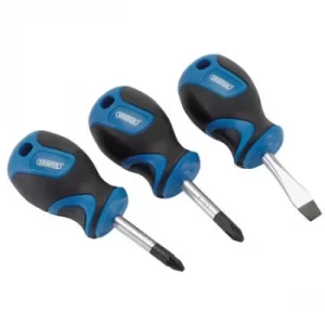 Draper 32604 Stubby Soft Grip Screwdriver Set (3 Piece)