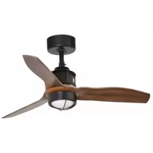 Faro JUST - LED Black, Wood Ceiling Fan 81cm Smart - Remote Included, 3000K