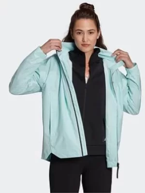 adidas Traveer RAIN.RDY Jacket, Green Size XS Women