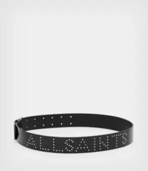 Remi Leather Patent AllSaints Womens Belt, Black, Size: S