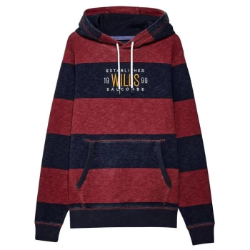 Jack Wills Wrightworth Stripe Hoodie - Red