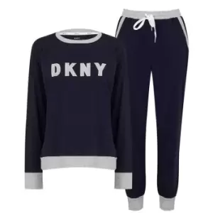 DKNY Logo Sweat and Jogger Set - Blue