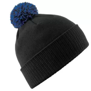 Beechfield Adults Unisex Snowstar Beanie (One Size) (Black/Bright Royal)