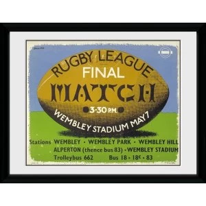 Transport For London Rugby 12" x 16" Framed Collector Print