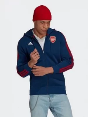 Adidas Arsenal 3-Stripes Full-Zip Hoodie