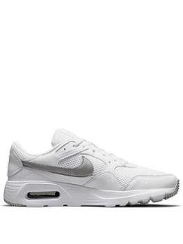 Nike Air Max SC - White/Silver, White/Silver, Size 8, Women