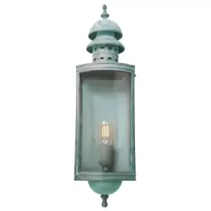 Outdoor IP44 Wall Light Sconce Verdigris LED E27 100W Bulb External d00475