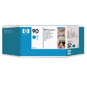 HP 90 Cyan Ink Cartridge 225ml